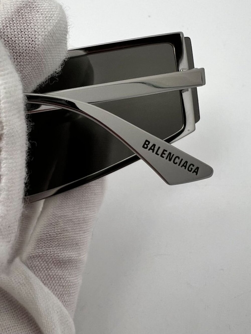 BALENCIAGA Silver Shield 2.0 Metal Frame Sunglasses BB0192S - Picture 7 of 9